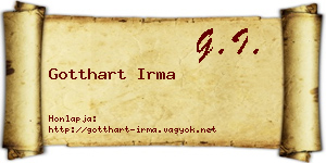 Gotthart Irma névjegykártya